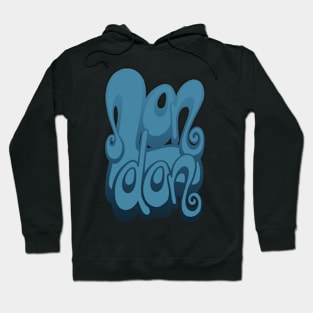 London lettering art - sailor blue Hoodie